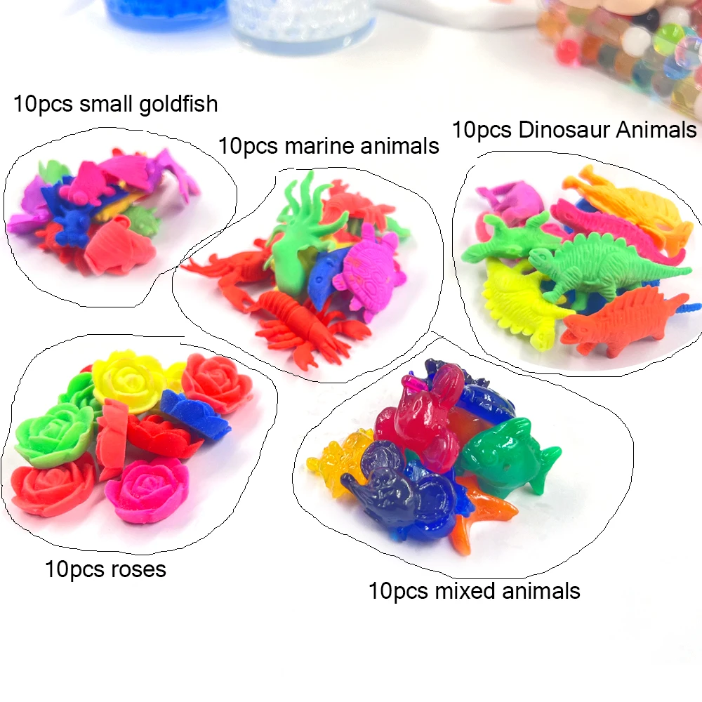 50pcs/set animal Water Beads Growing-water-balls Hydrogel Polymer Crystal Soil For Kids Toy Gift Flower Cultivate orbiz