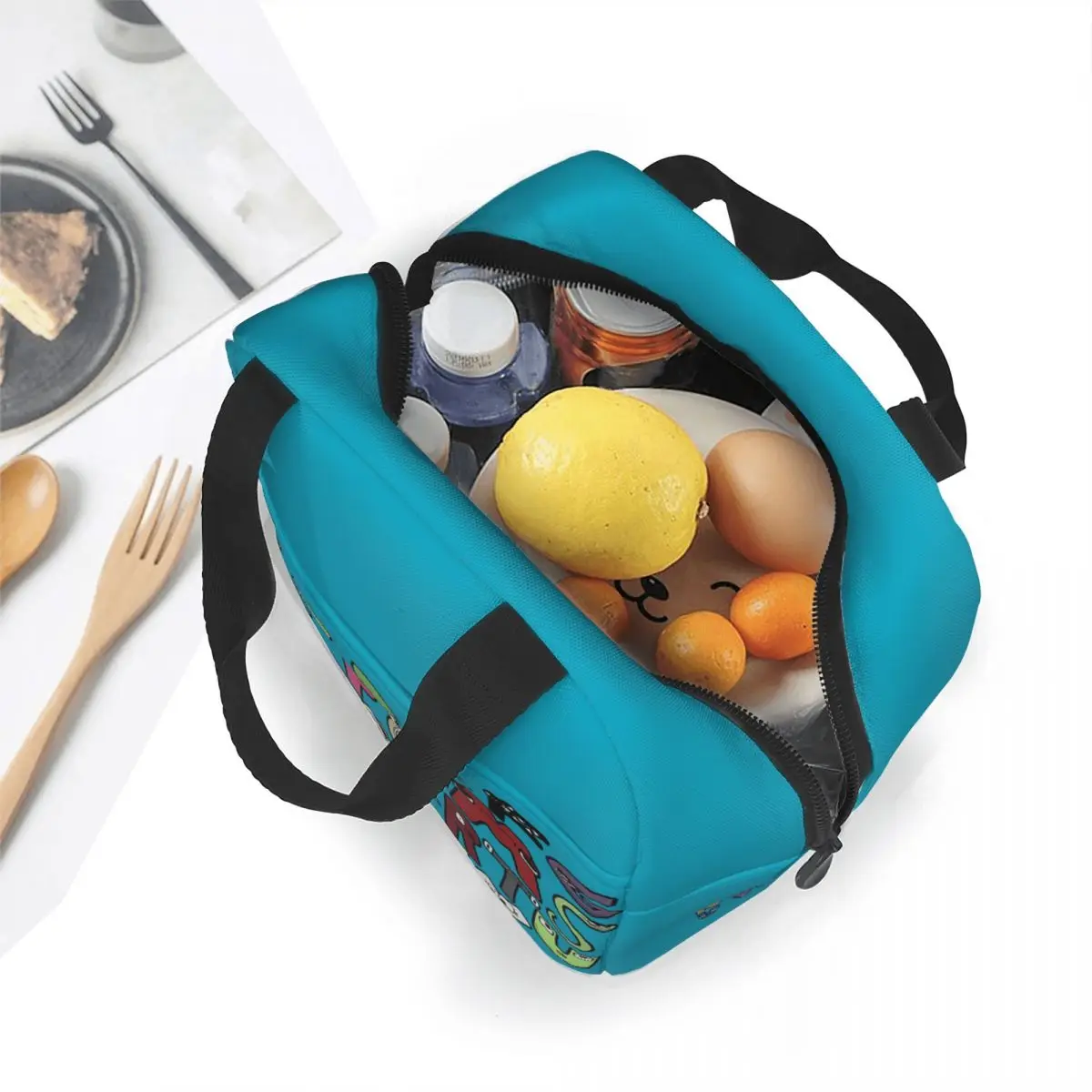 Alphabet Lore Costume Insulated Lunch Bag Portable Matching Learning 26 Letters Thermal Bag Tote Lunch Box Beach Picnic Food Bag