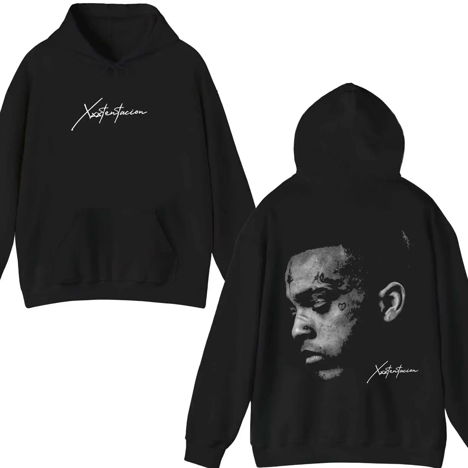 Xxxtentacion Hoodie Xxxtentacion Face, Gift for Women and Man Unisex Sweatshirt Fan Shirt, Xxxtentacion Hoodie