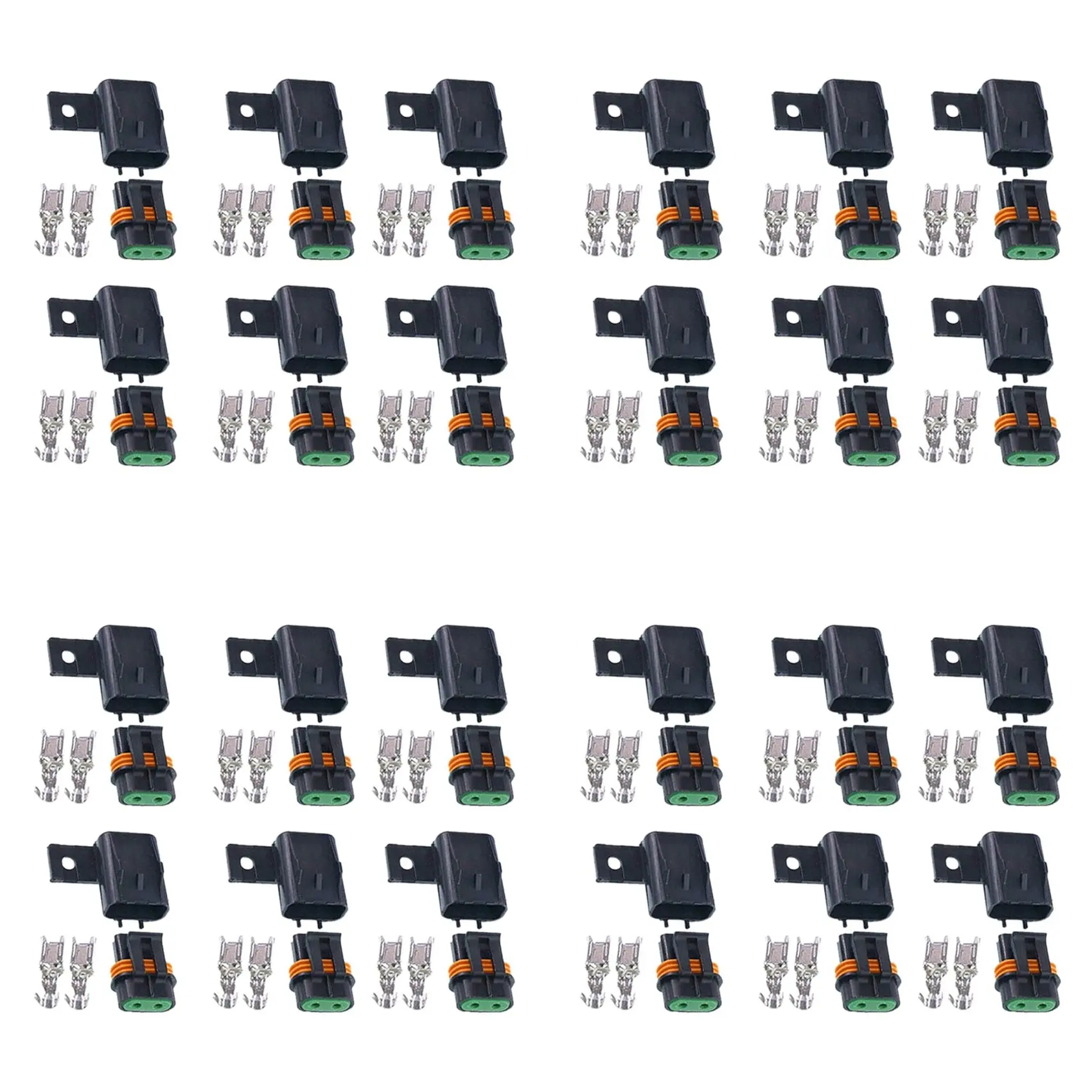 A96E-24PCS ATO ATC Fuse Holder Assembly ATC Waterproof Sealed Fuse Socket Kit Splice Existing Wire Kit