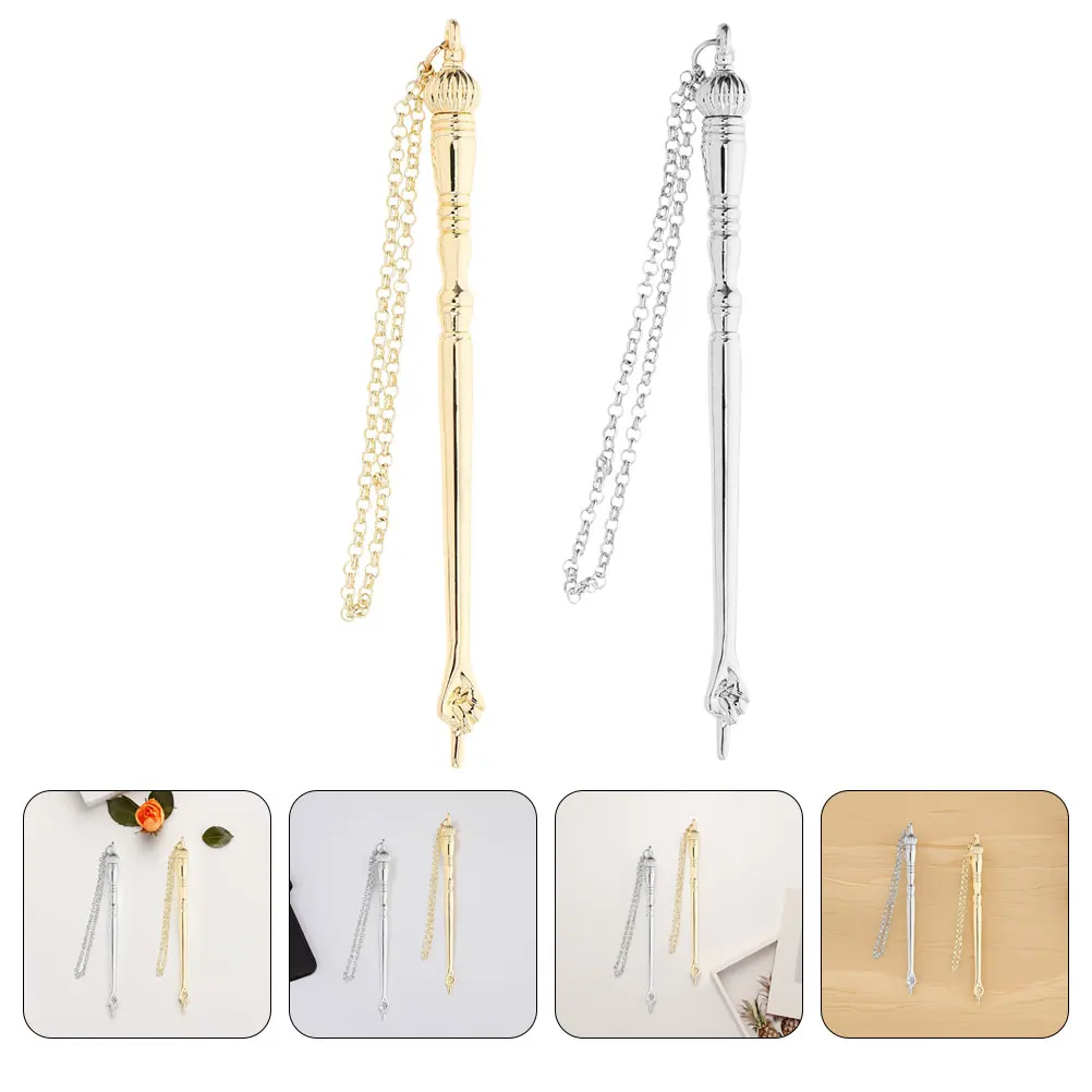 

2 Pcs Bible Reading Pointers Jewish with Chain Scripture Tool Book Marker Gift Page