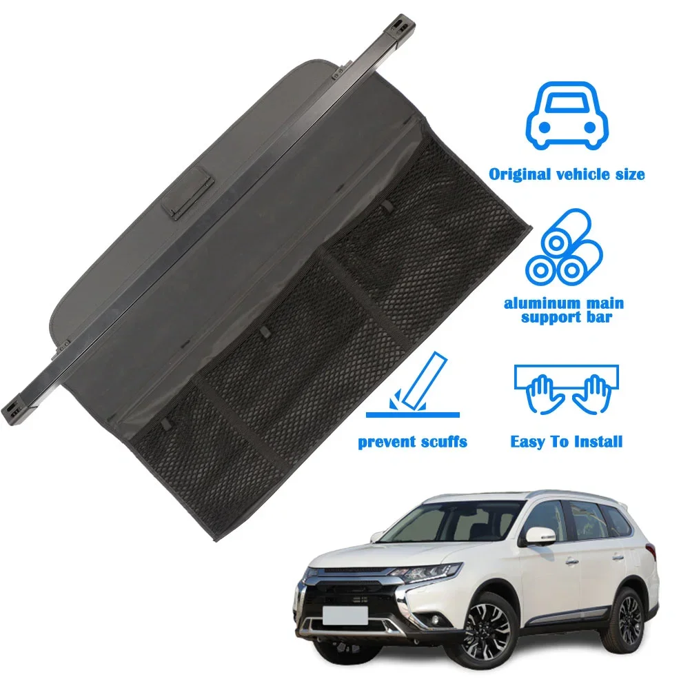 Cargo Cover  for Outlander 13-19 Power Tailgate Retractable Cargo Cover Car Trunk Shelf D Type