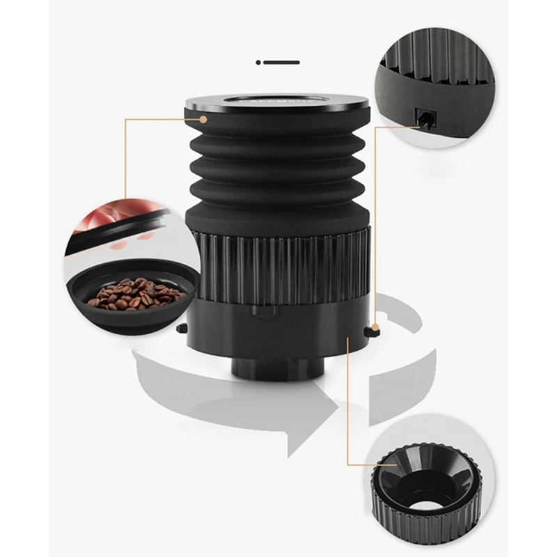 1 шт. бункер для дозирования кофемолки с сильфоном, подходит для контейнера для выдувания порошка Breville (металлическая крышка)
