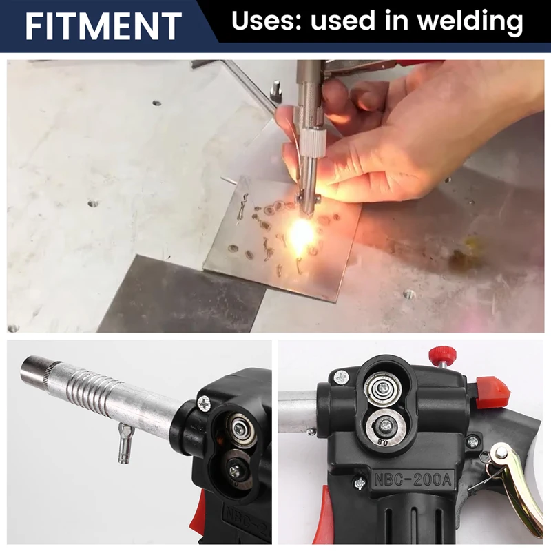 【A99P】NBC-200A MIG Welding Spool Push Pull Feeder Welding Torch Welder Welding Torch with Gear Two Gas Welding Torch
