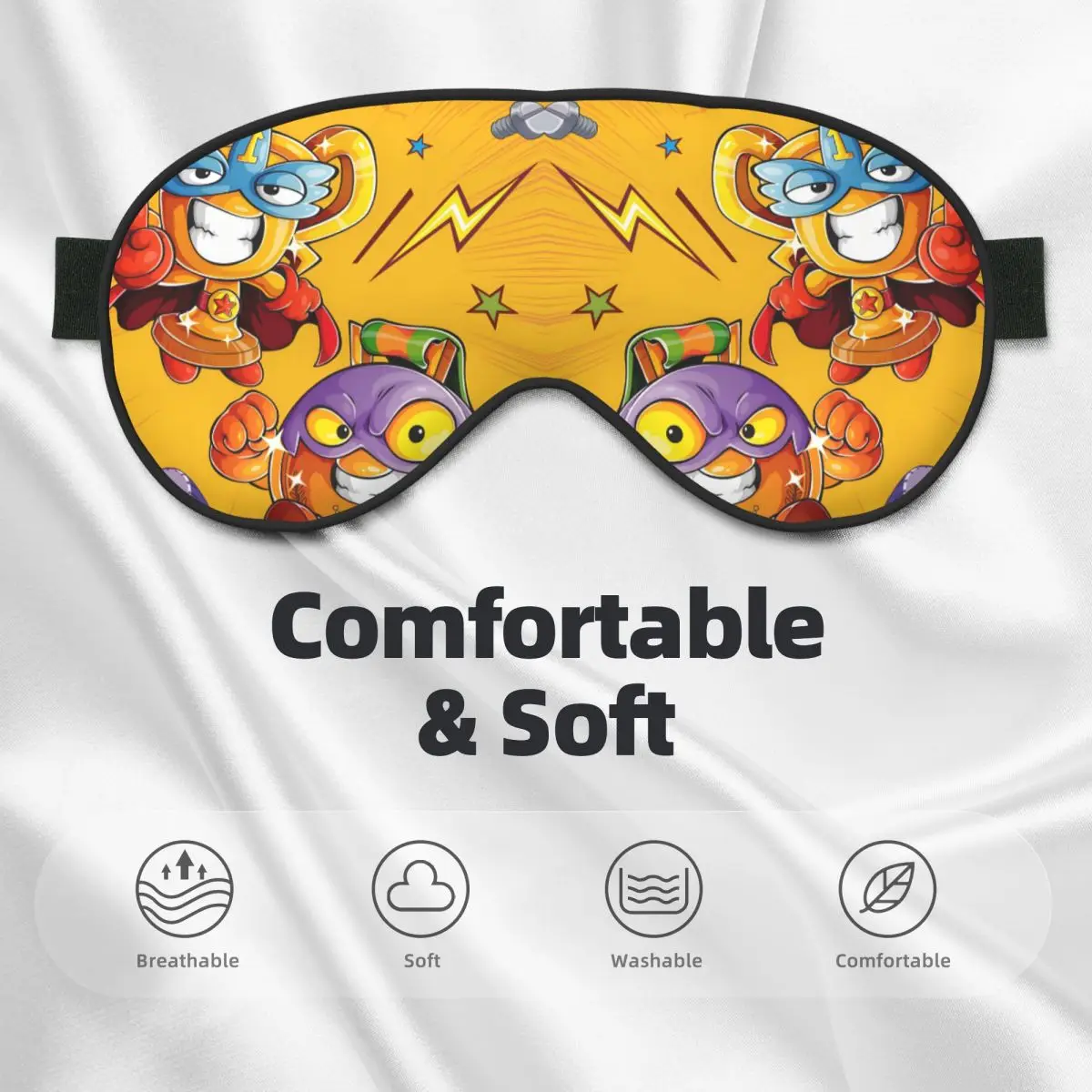 مخصص Supers Zingses لينة السفر أقنعة العين مزدوجة الجانب الغمامة الإبداعية رائعتين الكرتون أنيمي كتلة خارج بقع العين الخفيفة #4