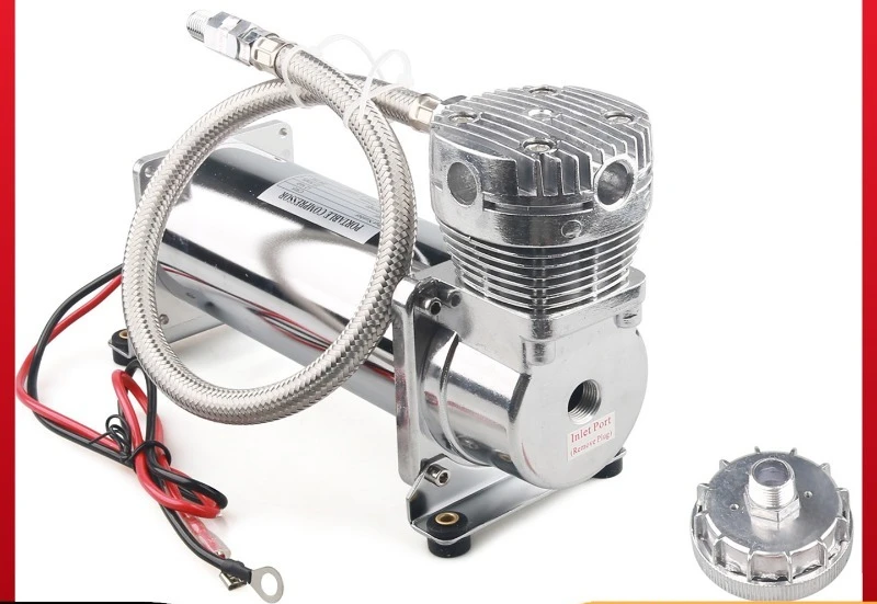 Automobile modification pneumatic shock suspension air pump 12V air compressor vehicle tire air pump 1/4NPT