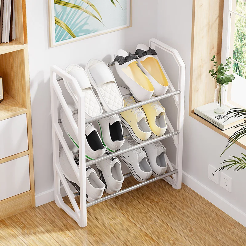 Creative Home Shoe Cabinet 3 Layer Assembly Bedroom Door Storage Rack Shoe Sorting And Storage Rack Household Products Shoe Box