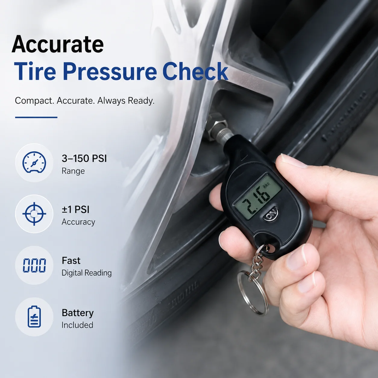 Mini Digital Tire Pressure Gau - Tyre Pressure Gauge recension och pris