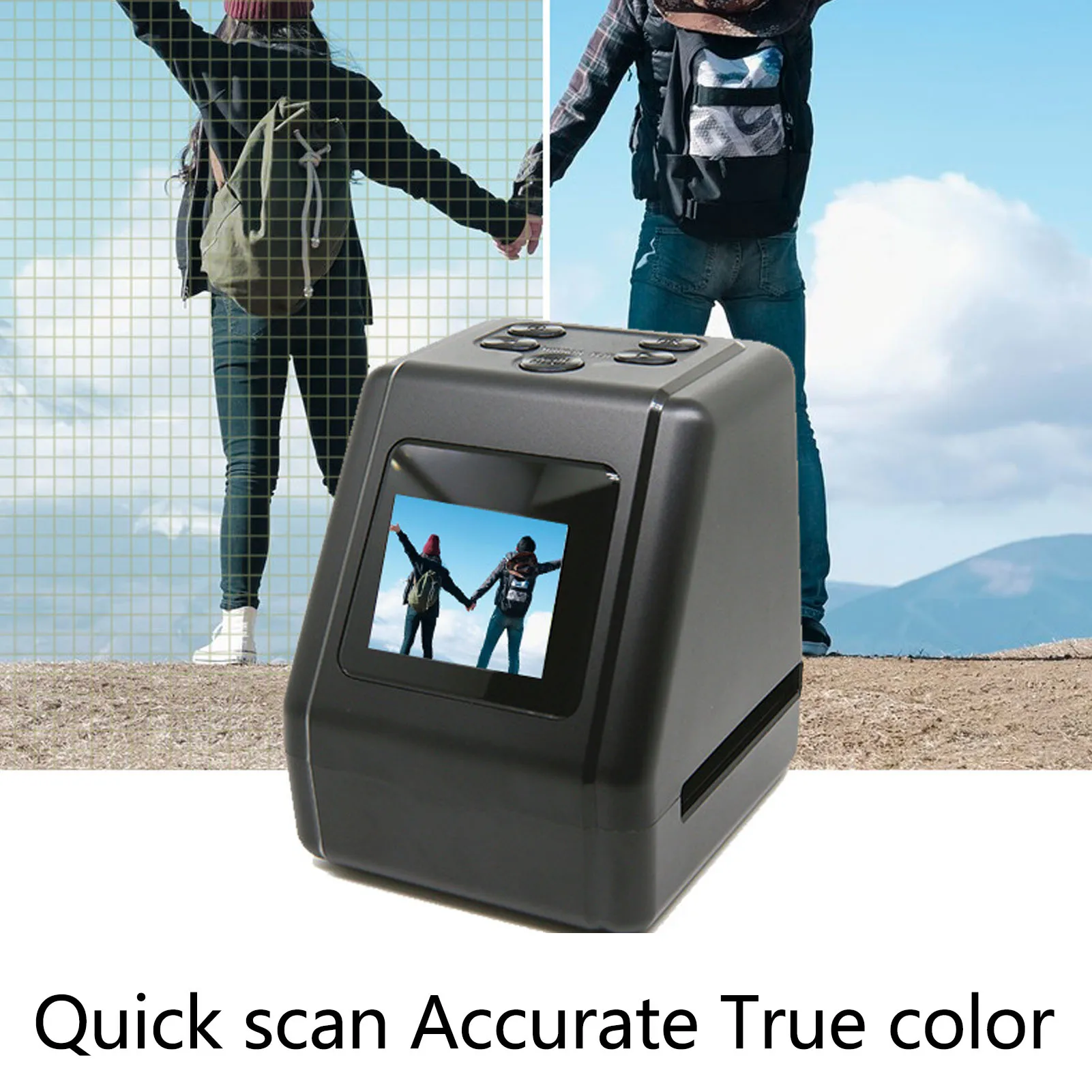 Film Scanner 2in Screen Slide Scanner Convert 135 126 110 8mm Slides to 22MP JPG Digital Photo Negative Scanner