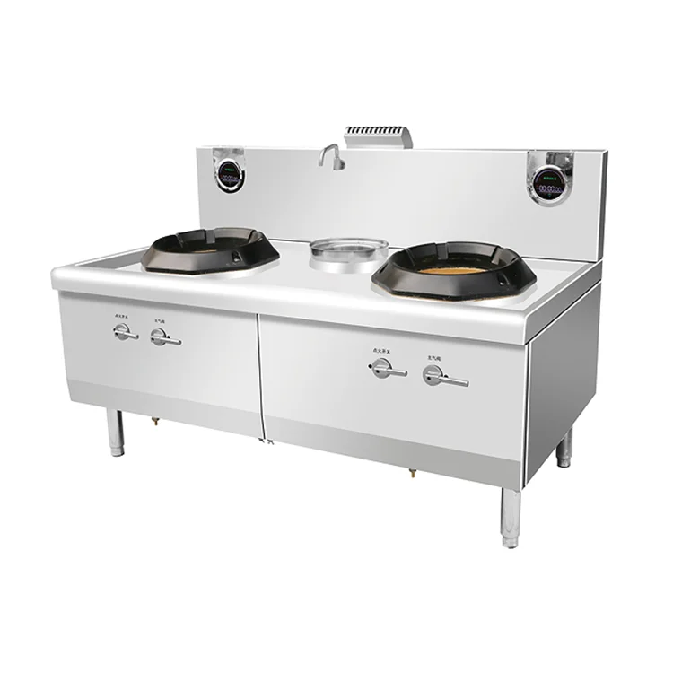 Ruilida Chinese Style Double Burner Gas Stove Commercial Restaurant Cooking Range With High Power Burners