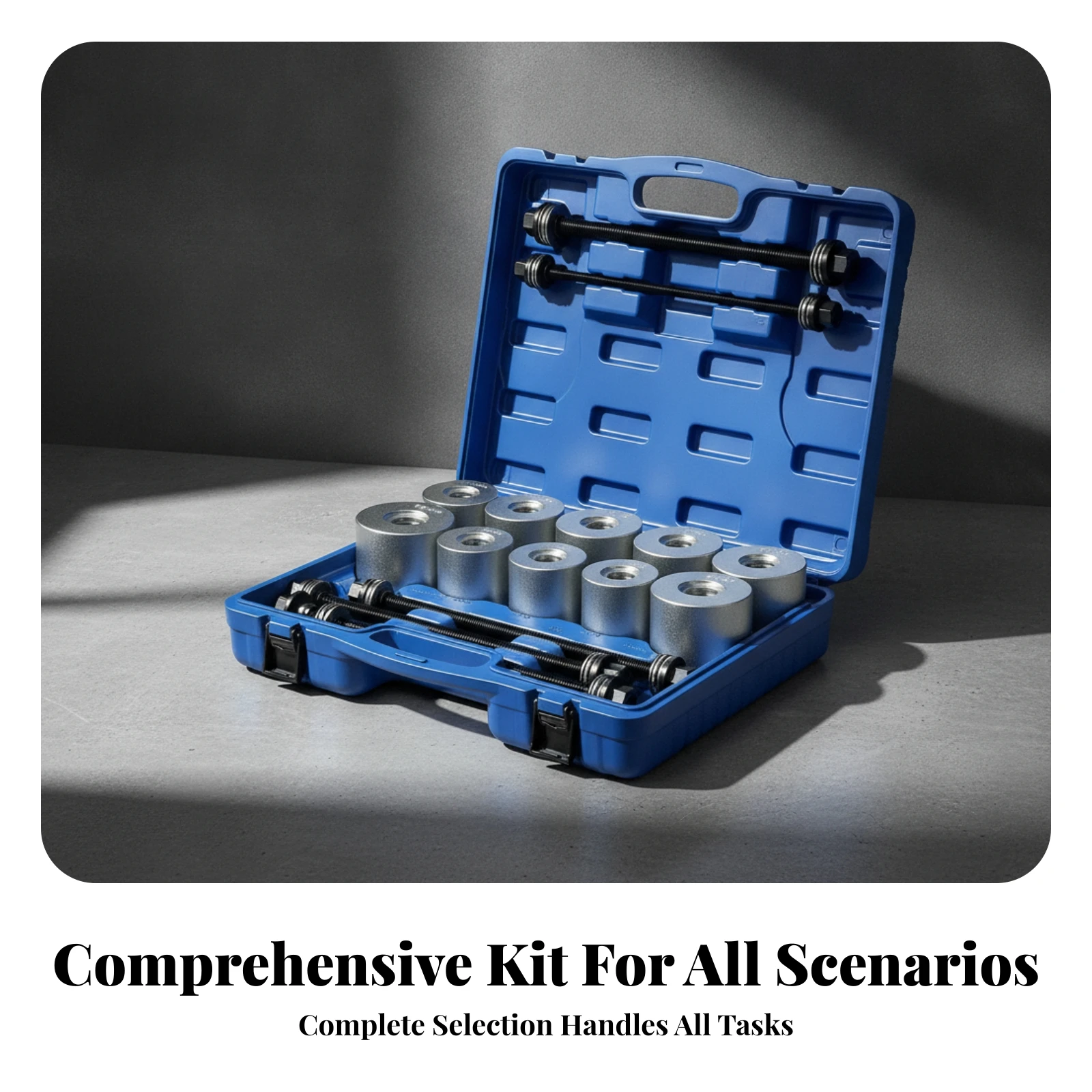 27 Pieces Molded Carrying Case Bushing Removal Tool Kit Vehicle Bushing Press Kit Long-Lasting for Auto Repair Workers view 6