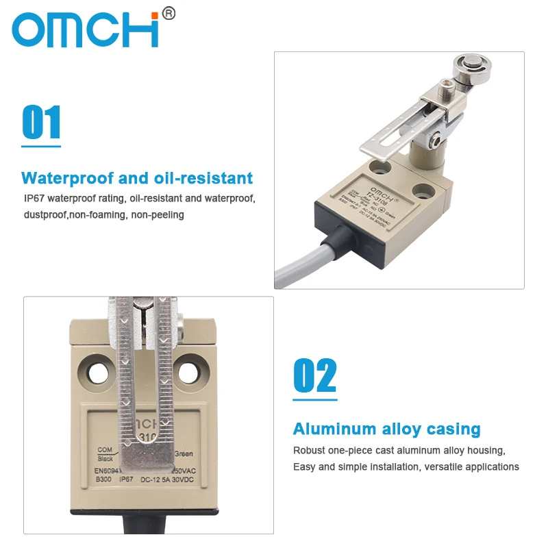 OMCH الفضة الاتصال الذاتي إعادة تعيين الصناعية للماء الحد التبديل TZ-3 سلسلة لحظة CNC آلة الصناعية السفر التبديل #4