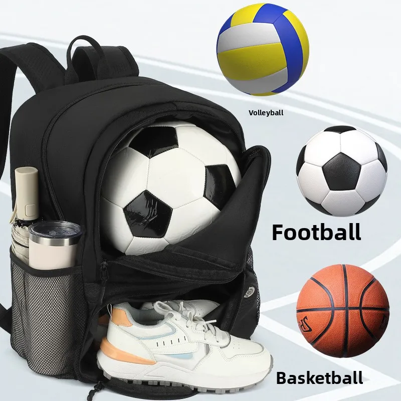 

Sports Gym Fitness Yoga Backpack with Shoes Pocket Outdoor Large Camping Hiking Basketball Bag Capacity Soccer Equipment Pack