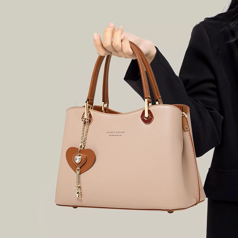 

Handbag 2025 new summer genuine leather women's bag light luxury high-end shoulder cross-body bag business bag
