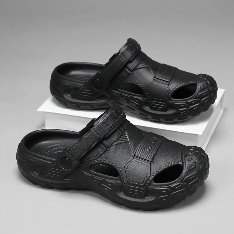 Unisex EVA Closed Toe Clogs Non Slip Lightweight Garden Shoes Adjustable Strap Thick Sole Sandals Outdoor Beach Pool Work Extra