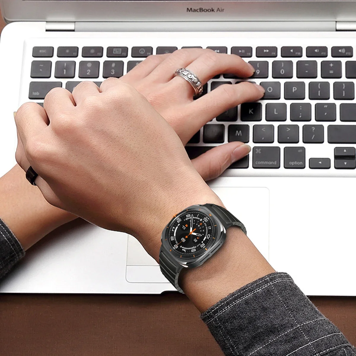 삼성 갤럭시 워치 8 40mm 44mm/8 클래식 46mm 용 티타늄 스트랩 갤럭시 워치 울트라 2025/7 울트라 47mm 용 고급 금속 밴드