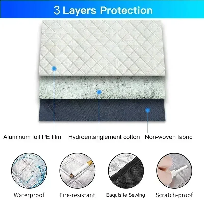 Summer Windshield Cover UV Reflective Sun Shade Waterproof 4-Season Universal Sun Protection Cover Winter Snow Shield