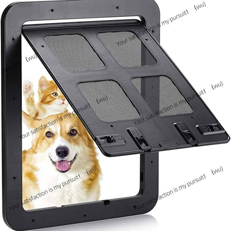 

Pet Dog Screen Door Home Lockable Sliding Cat Screen Door Magnetic Self-Closing Screen Dog Fence Locking Function Gate Pet Door