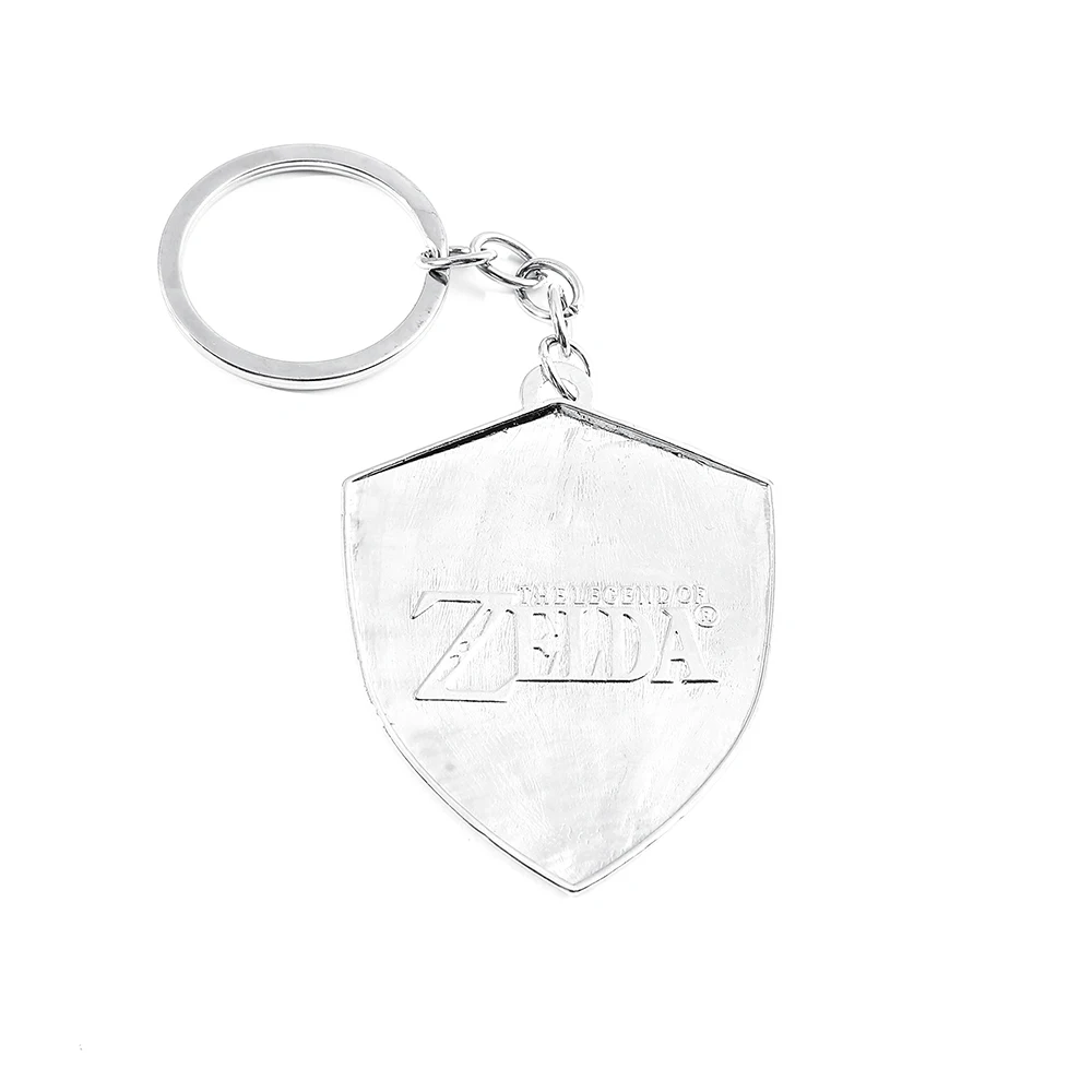 Game The Legend of Zeldas Shield Keychain Symbol Pendant Enamel Metal Keyring Men Jewelry Accessories Gift