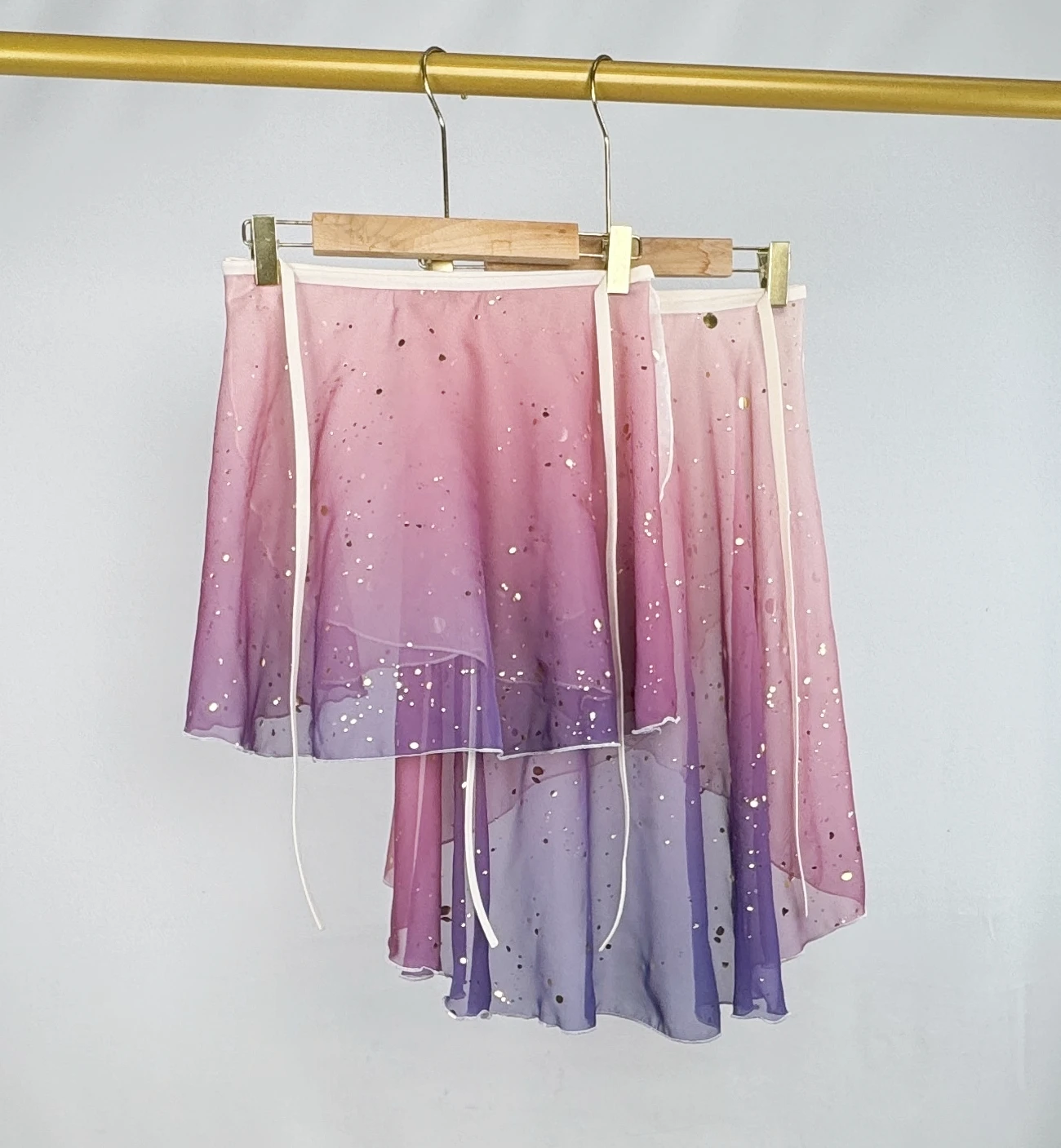 

customized women's adult ballet dance costume one-piece ballet dance skirt gradient lace up basic training performance skirt