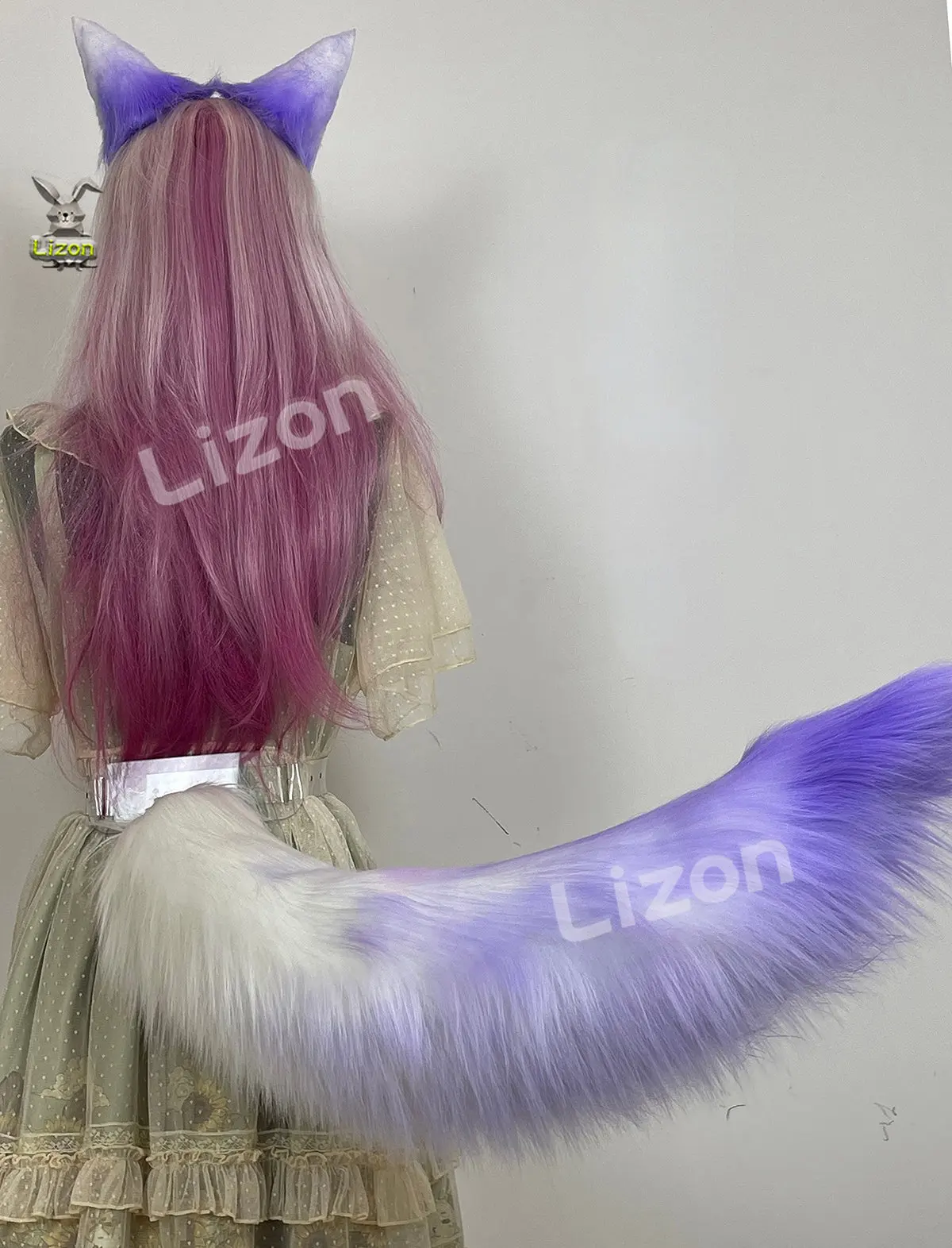 DokiDoki Cosplay orecchie di gatto coda Lola carino bianco