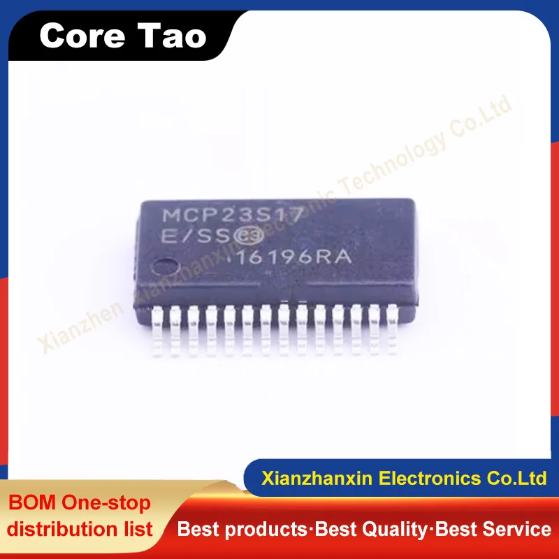 2~10pcs/lot MCP23S17-E/SS MCP23S17T-E/SS MCP23S17 SSOP-28 The I/O port expander chip development