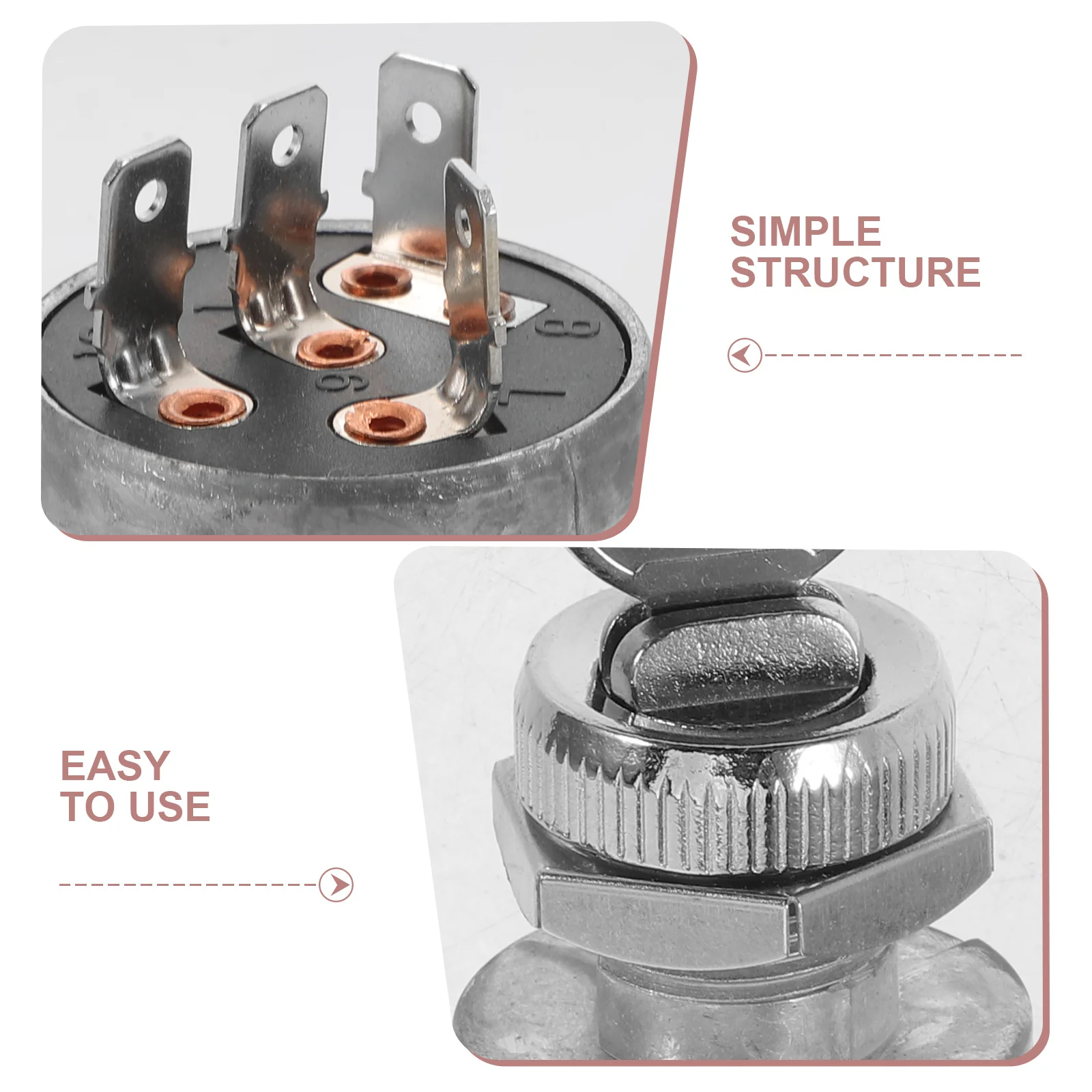 مجموعة واحدة من استبدال مفتاح عربة الإشعال في السيارة - قفل الإشعال عالي التحمل لملحقات العربة الكهربائية الرياضية #3