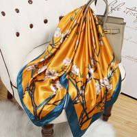 90x90 large square scarf for women, popular new style silk scarf, high-end and fashionable, mother's small square scarf scarf