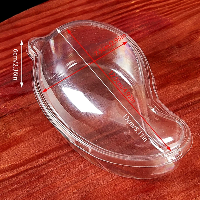 Picture 7: 〔CC11〕10Pcs Creative Mango Shape Disposable Dessert Cake Plastic Cup DIY Cake Cream Mousse Packaging Box With Clear Cover