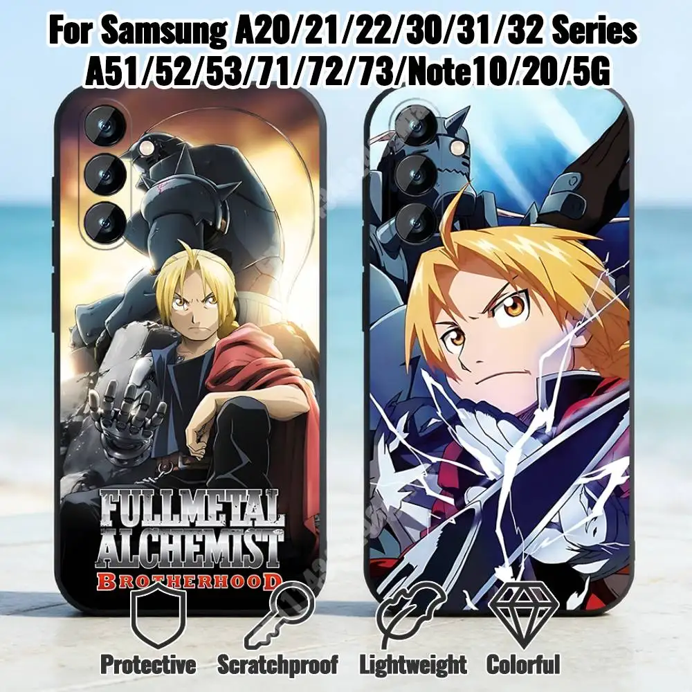 F-Fullmetal A-Alchemist Anime Phone Case for Samsung Galaxy A10 11 12 A20 21 22 S E A70 71 72 73 Shockproof Bumper