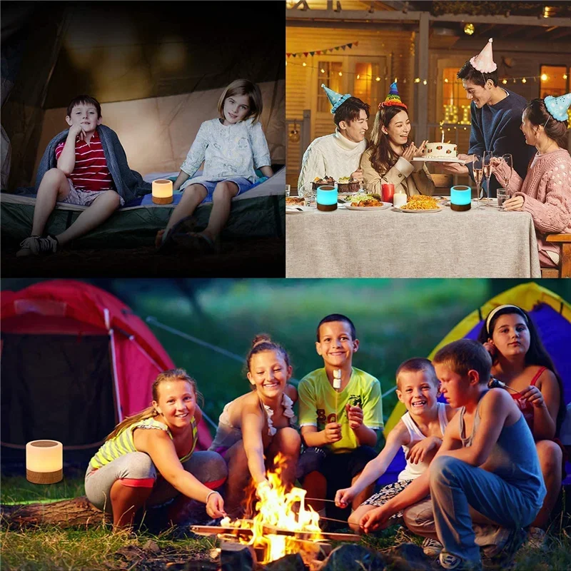 13 Color Remote Control Night Light USB Rechargeable  Lamp Portable Bedside Table Night Lamp Dimmable Desk Lamp Baby Love gift