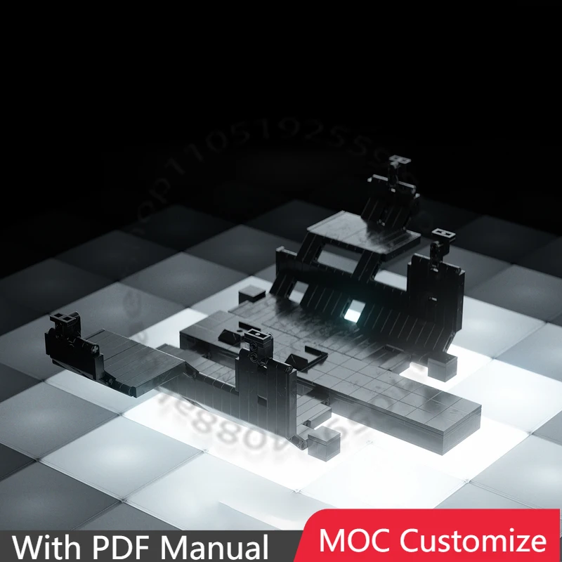 

470 деталей Star Battle PiXEL-DANs - T6 - Горизонтальная подставка Shuttle MOC, модульный конструктор, DIY, подарок для мальчиков на праздник