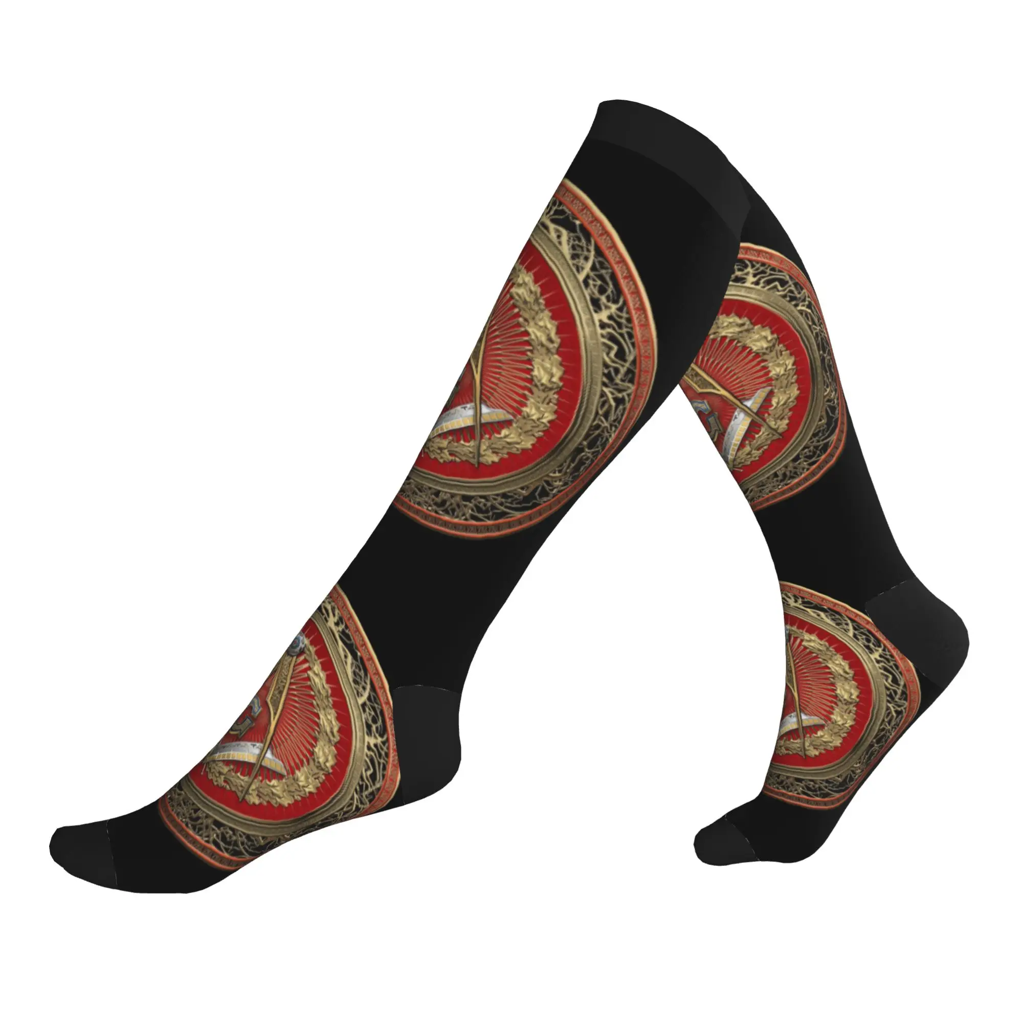Freemason Masonic Symbols Men Women Sports Compression Socks Unisex Fashion  Spring Summer Autumn Winter Dress Socks