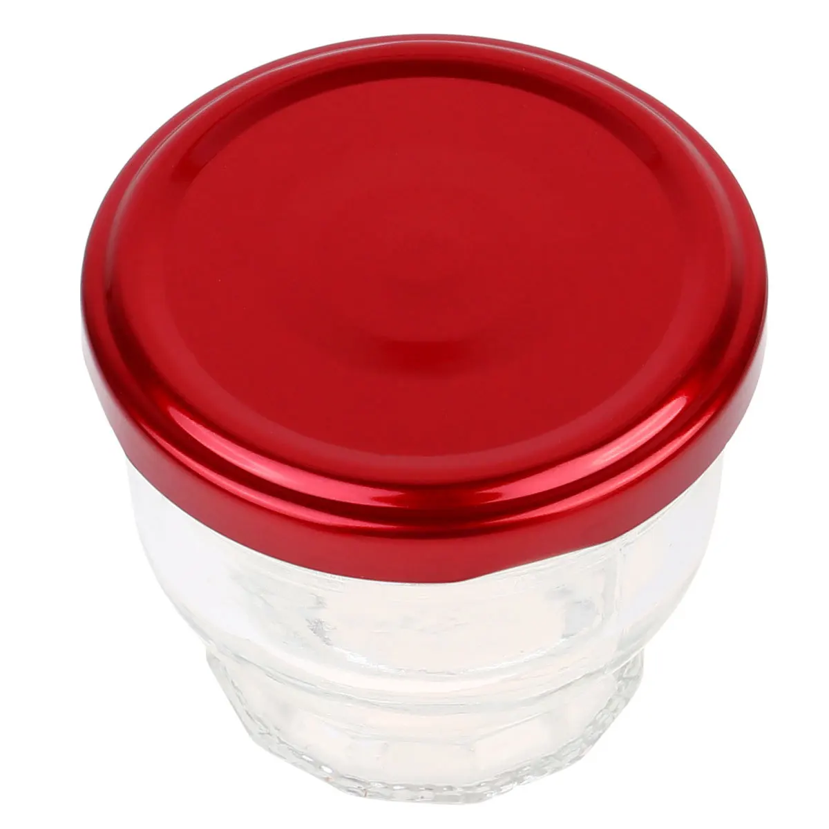 

4Pcs Cubilose Jars Glass Dessert Containers Heat-Resistant Pudding Bottle 75ml Red for Home Shop Glass Dessert Jars