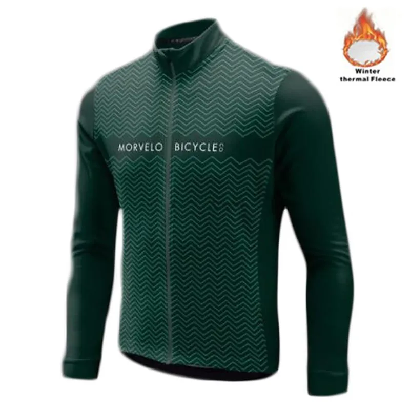 

Morvelo Winter Thermal Fleece Cycling Jersey long sleeve Ropa ciclismo hombre Bicycle Wear Bike Clothing maillot Ciclismo tops