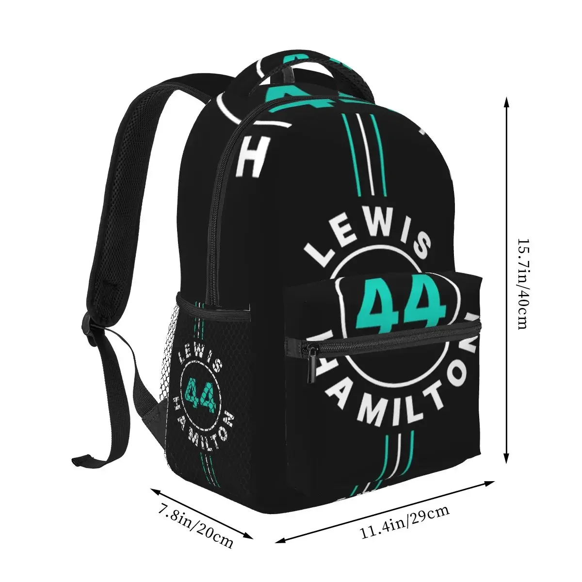 Lewis Hamilton 44 F1 Backpacks Boys Girls Bookbag Children School Bags Cartoon Laptop Rucksack Shoulder Bag Large Capacity