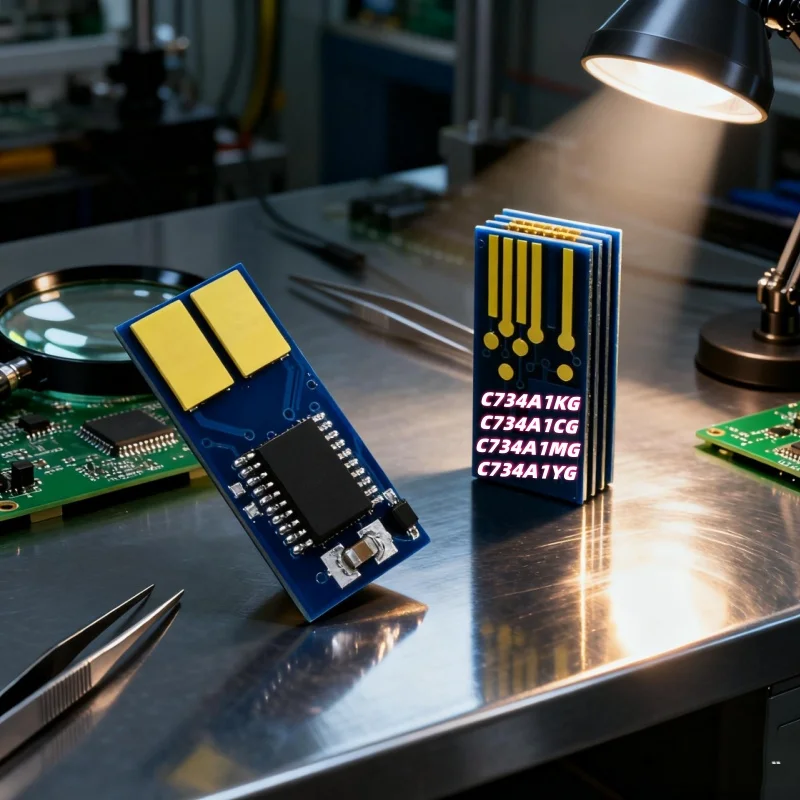 

4 шт. C734 C736 чип картриджа с тонером для Lexmark C738 X734 X736 X738 C734A1KG C734A1CG C734A1MG C734A1YG чипы для принтера