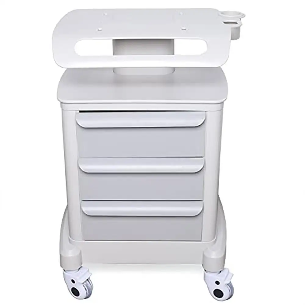 

3 Tier Rolling Salon Spa Trolley Stand Cart Beauty Storage Organizer with Universal Wheel Rotation