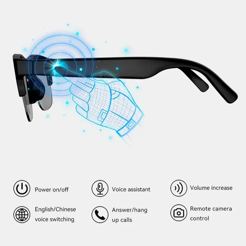 4K HD AI Smart Glasses Remote Control Touch Photo Camera Recording Translator Voice Assistant Wireless Bluetooth Eyewear 2026 view 6