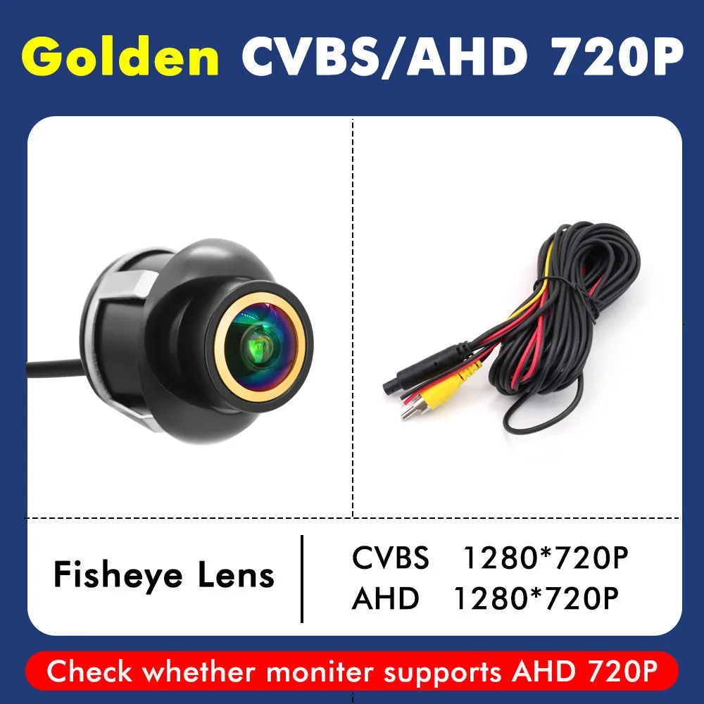 SMARTOUR CVBS zu AHD 1920x1080P oder 720P Auto-Rückfahrkamera 170° ° Fisheye Golden Lens Full HD Nachtsicht-Fahrzeug-Rückfahrkamera – Detail 3