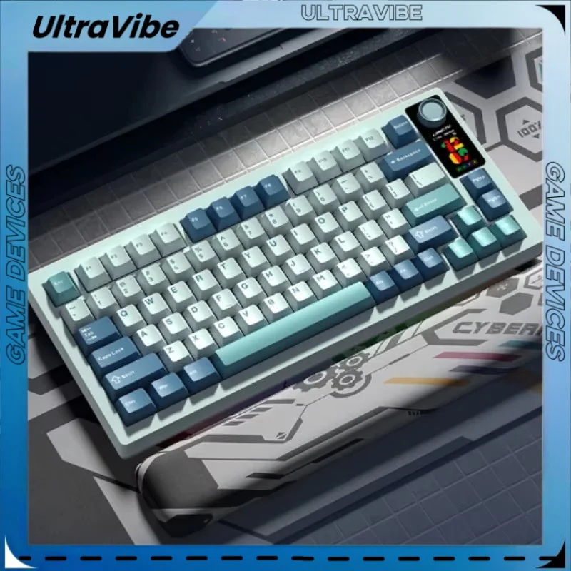 New Langtu Lt75 Mechanical Keyboard The Third Mock Examination Electronic Game Keyboard Customized Hot Plug Design Metal Knob