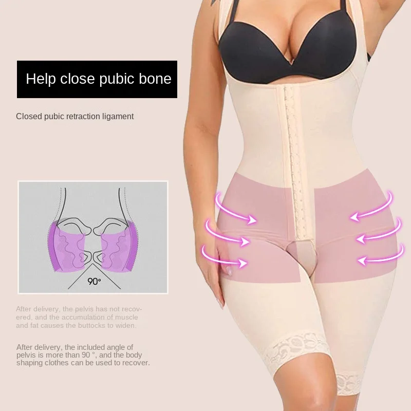 European and American plus Size Sports Girdle Belly Band Postpartum Corset Wholesale Slim Fit One-Piece Corset Enhanced Version