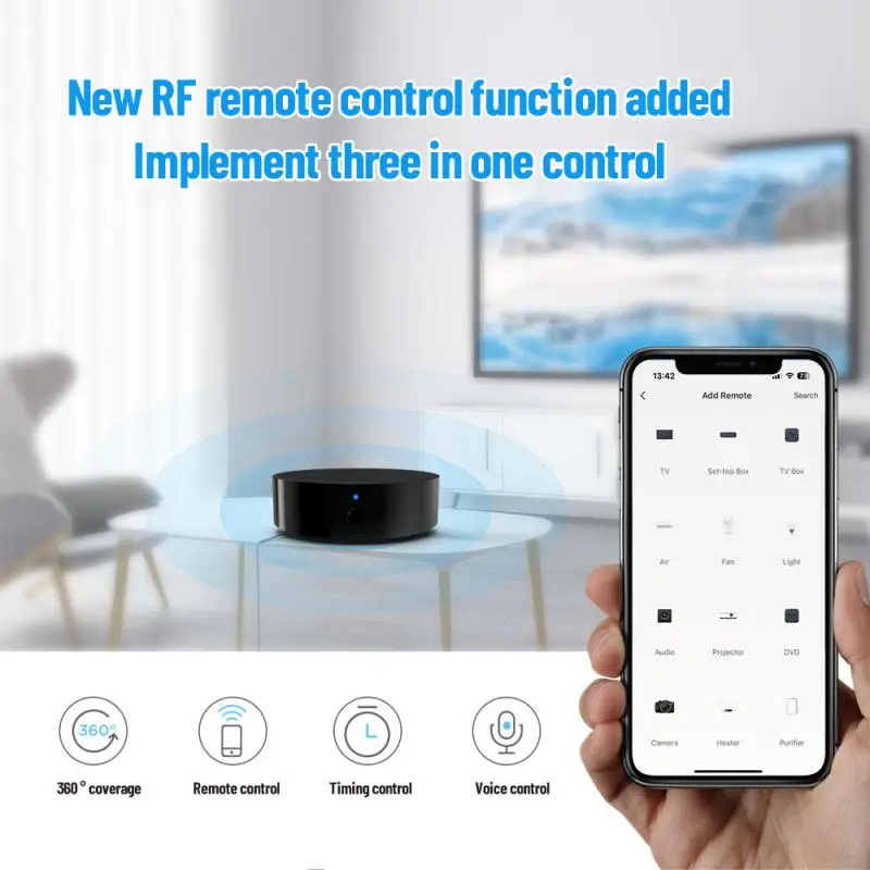 

Tuya WiFi IR Remote For Air Conditioning TV Smart Life APP Universal Infrared Remote Control Works With Alexa, Home