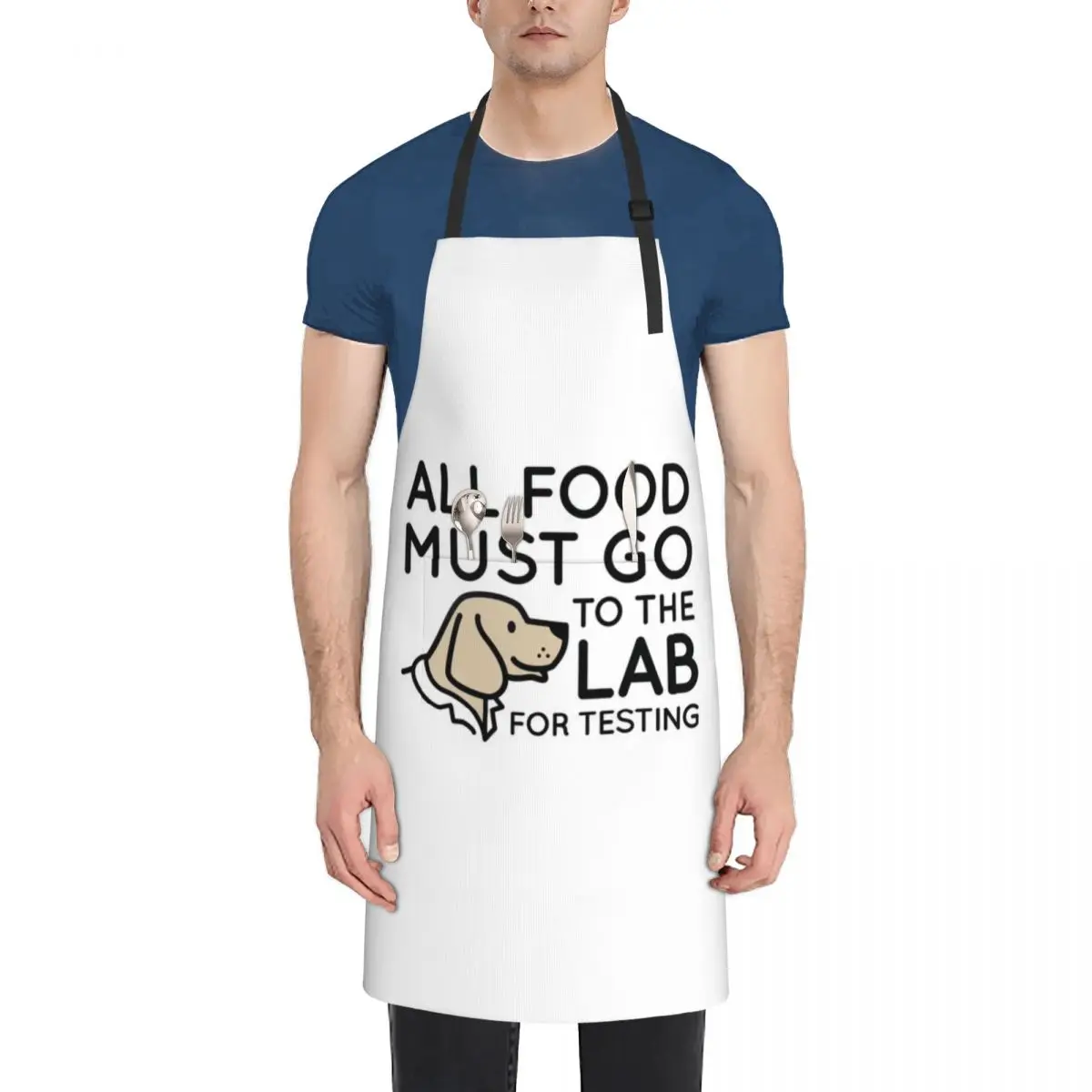 

All Food Must Go To The Lab For Testing Apron Things For Kitchen women's work Camping waiter Apron