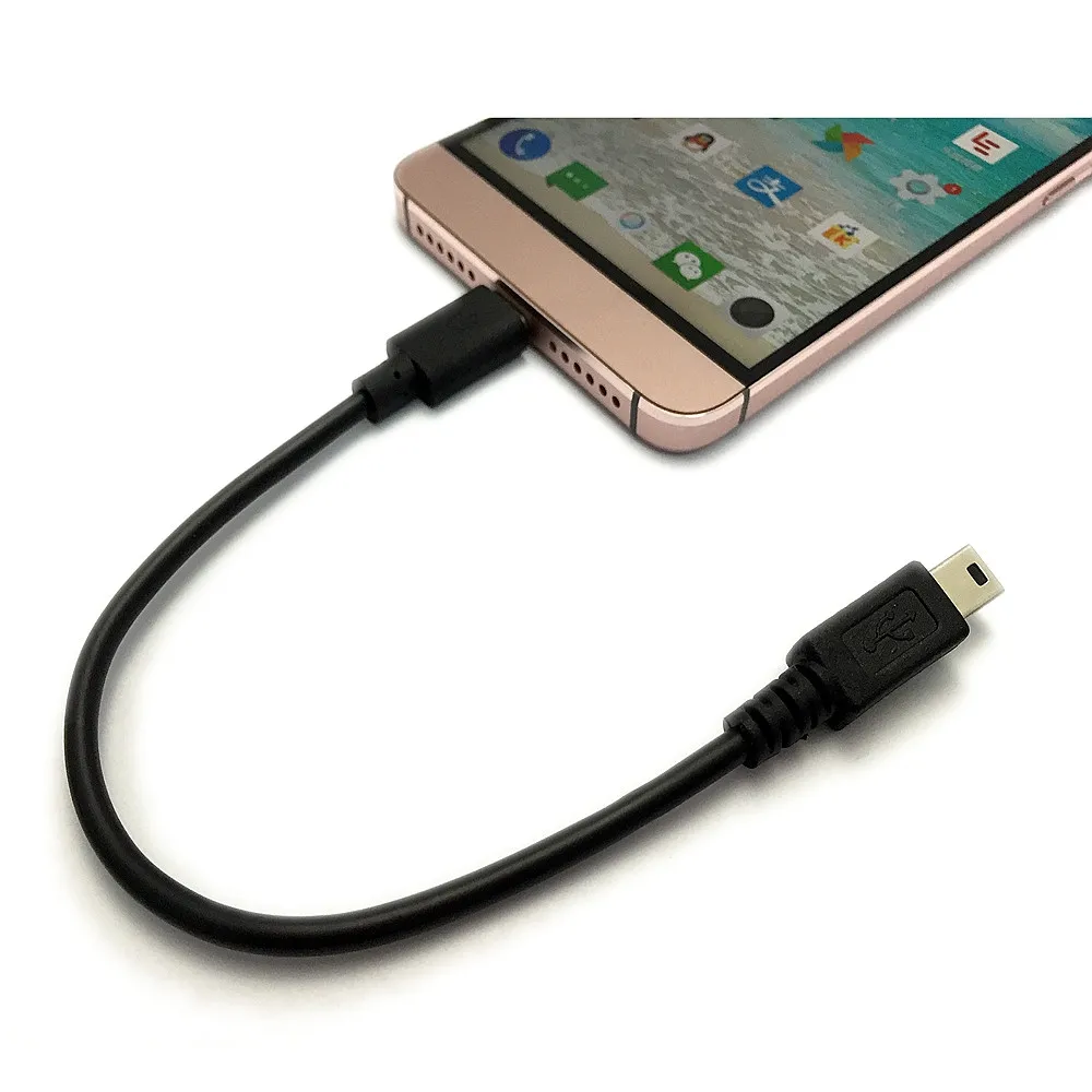 Mini USB to Type-C to T-Port MP3 Transmission Cable Data Cable Connection Cable Suitable for Camera and Phone