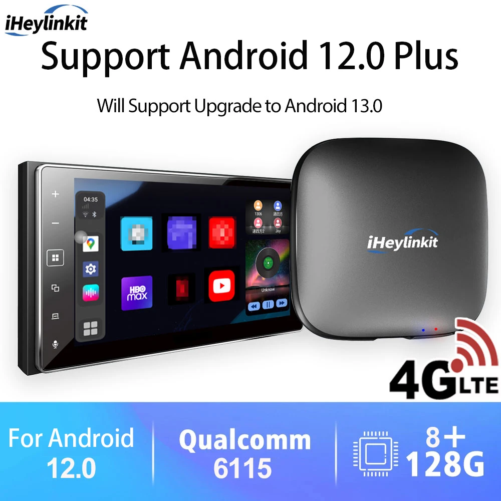 iHeylinkit CP662 Smart Ai Box Automotive Wireless Carplay Android Auto Adapter Ai Box For Kia VW Toyota Volvo Support video soft