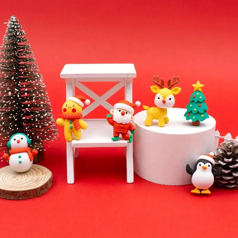 1 Pcs Christmas Assembled Eraser Cute Good-looking  Decoration  Primary School Student Cartoon