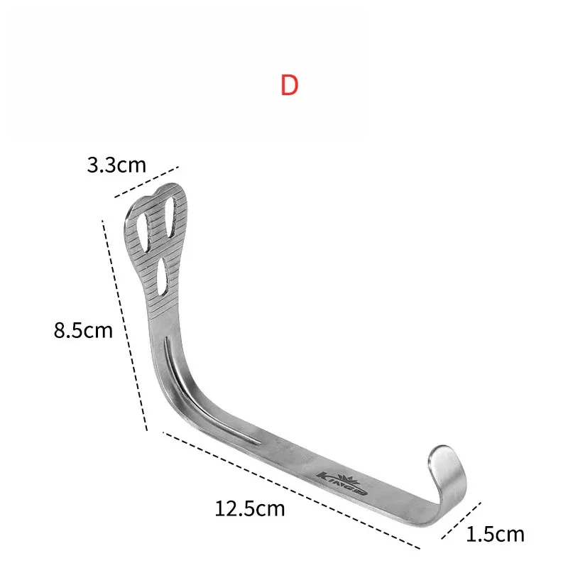 Stainless Steel Dental Retractor - Double Ended Oral Corner Retractor with Lingual Isolation Hook & Lip Pressure Plate