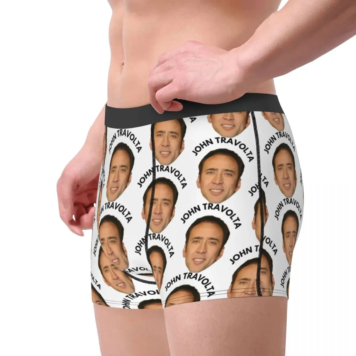 Nicolas Cage Face Men's Underwear Actor Boxer Briefs Shorts Panties Humor Breathable Underpants for Homme Plus Size