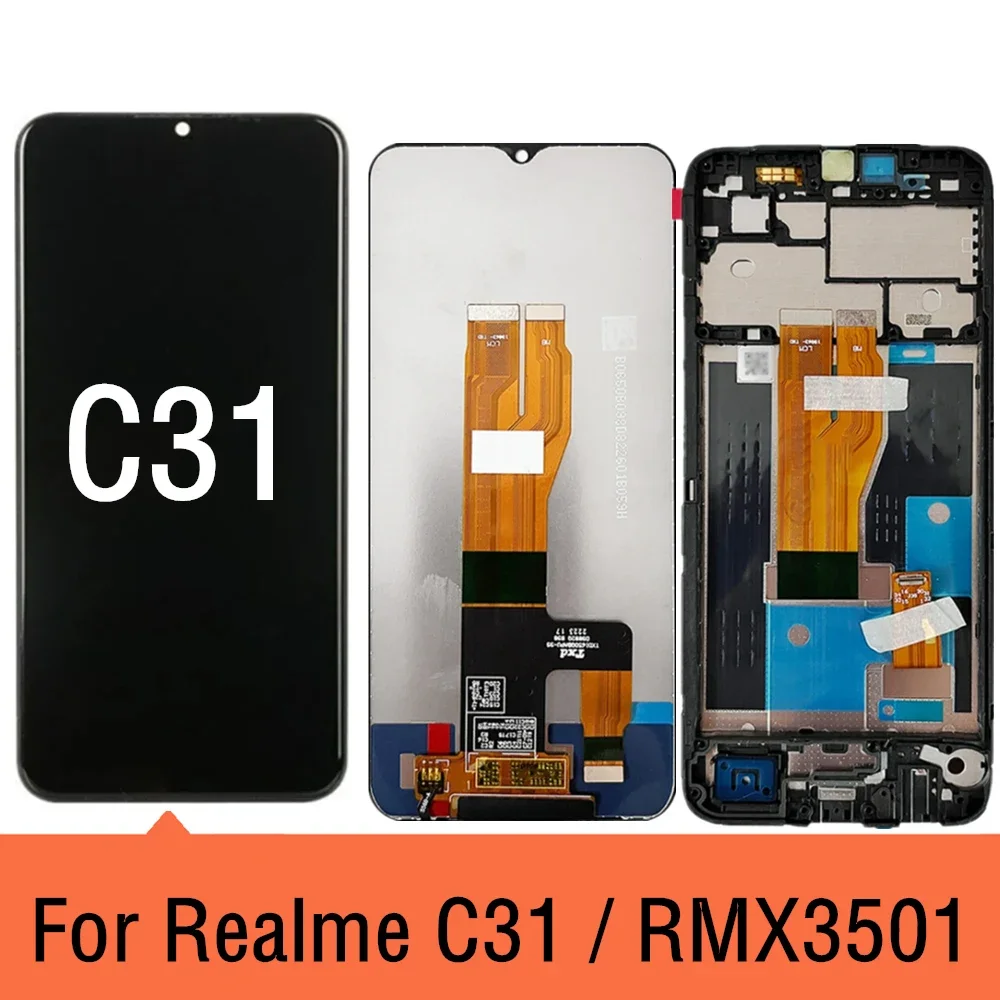 

6.5" For Oppo Realme C31 RMX3501 Display Screen Touch Panel Digitizer Frame Assembly Replacement